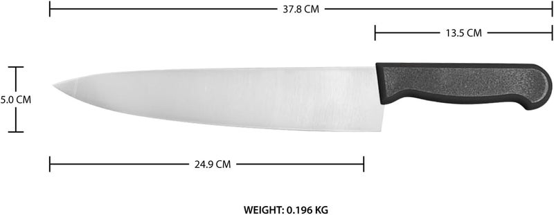 Kitchen Master 10 Inch Stainless Steel Professional Chef Knife (Black) | NSF Certified Cook’s Knife - Image 2
